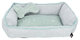 Cama JUNIOR, cuadrada, 50 x 40, Gris/Menta