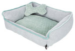 Cama JUNIOR, cuadrada, 50 x 40, Gris/Menta