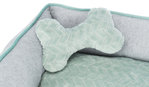 Cama JUNIOR, cuadrada, 50 x 40, Gris/Menta