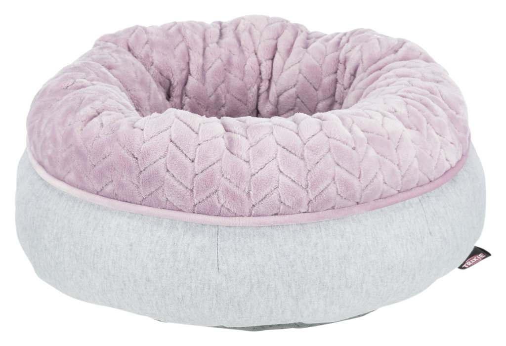 Junior bed, round, ø 40 cm, light grey/light lilac