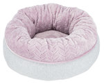 Junior bed, round, ø 40 cm, light grey/light lilac