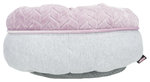 Junior bed, round, ø 40 cm, light grey/light lilac