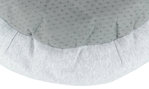 Junior bed, round, ø 40 cm, light grey/light lilac