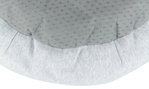 Cama JUNIOR, redonda, ø 40 cm, Gris Claro/Lila Claro