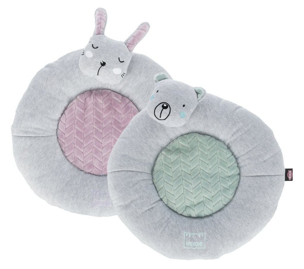 Colchoneta conejo JUNIOR, ø 40 cm, Gris Claro/Lila Claro