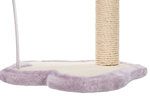 Junior scratching paw with post, 40 × 50 × 38 cm, light lilac/natural