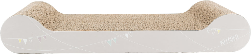 Junior scratching cardboard, 38 × 6 × 18 cm, light grey