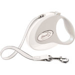 flexi STYLE, tape leash, S: 3 m, white