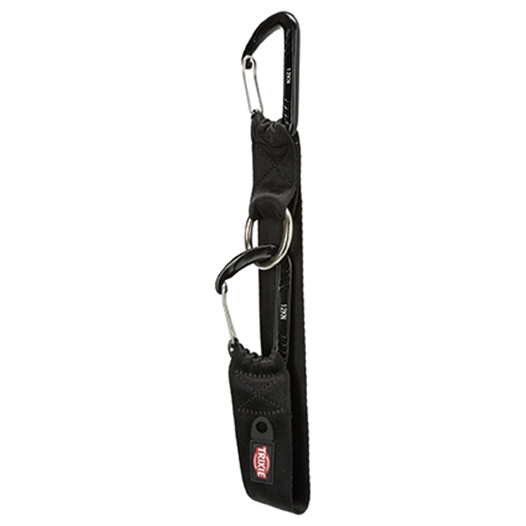 Banda Cinturón Universal, mosquetón de montaje, 30 cm/38 mm, Negro