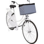 Front-box for bicycles, 38 × 25 × 25 cm, grey