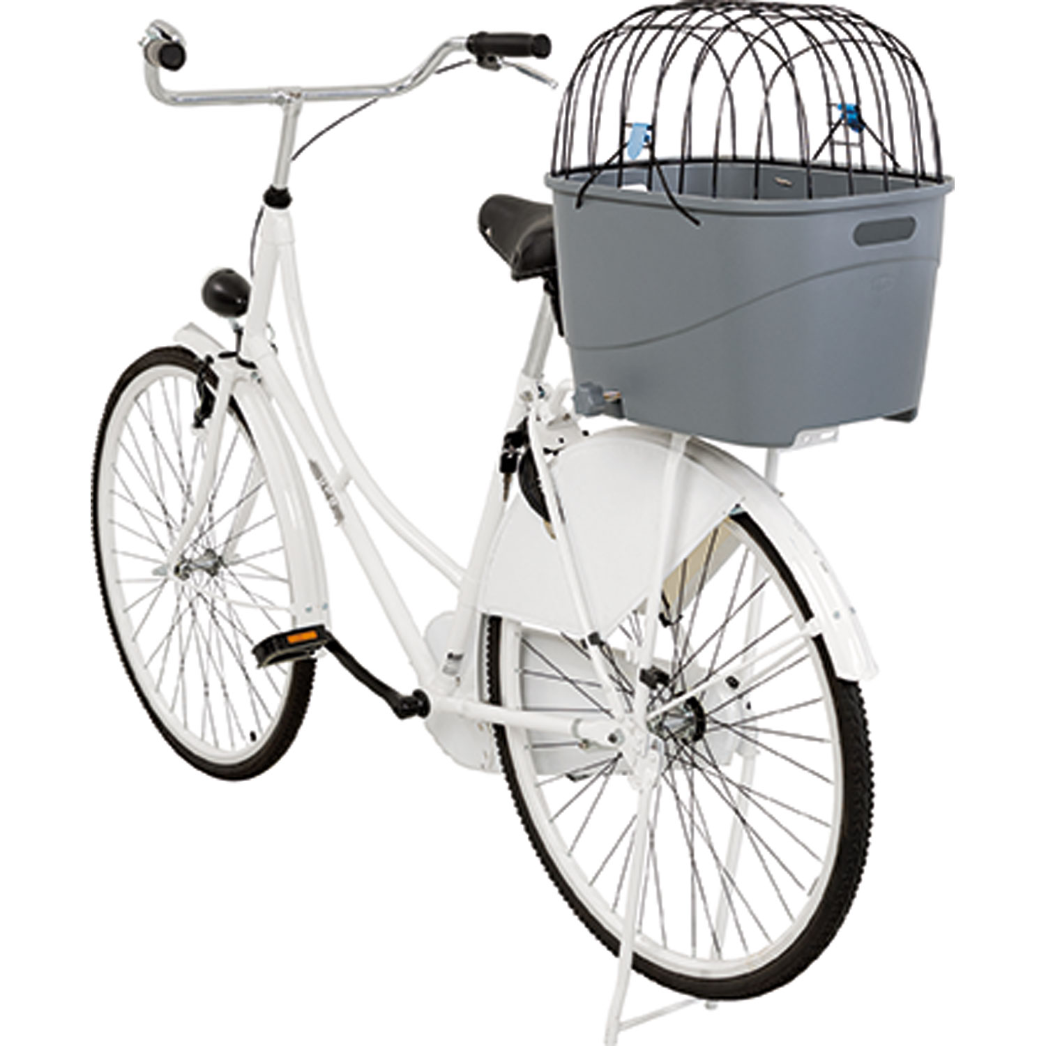 Especialmente Humorístico Paquete o empaquetar Cesta de Bicicleta para Portaequipajes, Plástico/metal, 36 × 47 × 46 cm,  Gris