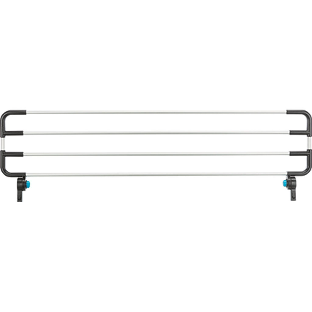 Rejilla superior para la rejilla universal trasera del coche #13201, 92 × 27 × 4 cm, Plata/Negro
