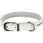Collar Active Comfort con Piedrecitas, S–M: 27–33 cm/15 mm, Blanco