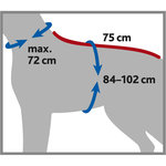 Bata de baño para perros, tela de rizo, XL: 75 cm, Gris