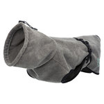 Bata de baño para perros, tela de rizo, XL: 75 cm, Gris