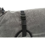 Bata de baño para perros, tela de rizo, XL: 75 cm, Gris