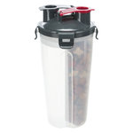 Food and water container, plastic, 2 × 0.35 l/ø11 × 23 cm