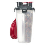 Food and water container, plastic, 2 × 0.35 l/ø11 × 23 cm
