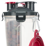 Food and water container, plastic, 2 × 0.35 l/ø11 × 23 cm
