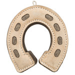 Herradura, cuero/lana, 15 cm