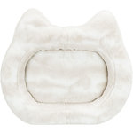 Cama Nelli, forma de gato, 58 × 53 cm, Blanco-Taupe