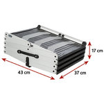 Escalera plegable 4 pasos, Aluminio/Plástico/TPR, 37 cm x hasta 70 cm x hasta 160 cm