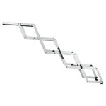 Escalera plegable 4 pasos, Aluminio/Plástico/TPR, 37 cm x hasta 70 cm x hasta 160 cm