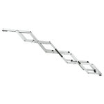 Escalera plegable 4 pasos, Aluminio/Plástico/TPR, 37 cm x hasta 70 cm x hasta 160 cm