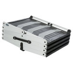 Escalera plegable 4 pasos, Aluminio/Plástico/TPR, 37 cm x hasta 70 cm x hasta 160 cm