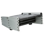 Escalera plegable 4 pasos, Aluminio/Plástico/TPR, 37 cm x hasta 70 cm x hasta 160 cm