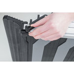Rampa, Telescópica 3 pasos, 40 × 78–175 cm, 6.8 kg, Negro/Gris