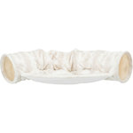 Nelli playing tunnel with lying area, plush, 55 × 27 × 116 cm, white-taupe