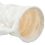 Nelli playing tunnel with lying area, plush, 55 × 27 × 116 cm, white-taupe