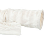 Nelli playing tunnel with lying area, plush, 55 × 27 × 116 cm, white-taupe