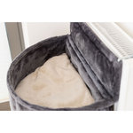 Cuddly bag XXL for radiators, plush, 55 × 15 × 36 cm, dark grey