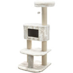 Nelli scratching post, 140 cm, white/taupe