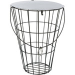 Porta Heno, colgante, con tapa, Metal, 21 cm