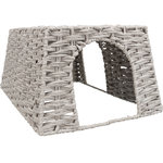 Casa, conejos, papel hilado, 45 × 20 × 30 cm, Gris