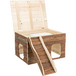 Gunnar functional house, guinea pigs, bark wood, 47 × 30 × 37/68 cm