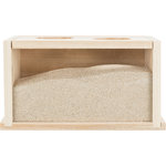 Sand bath, mice/hamsters, wood, 20 × 12 × 12 cm
