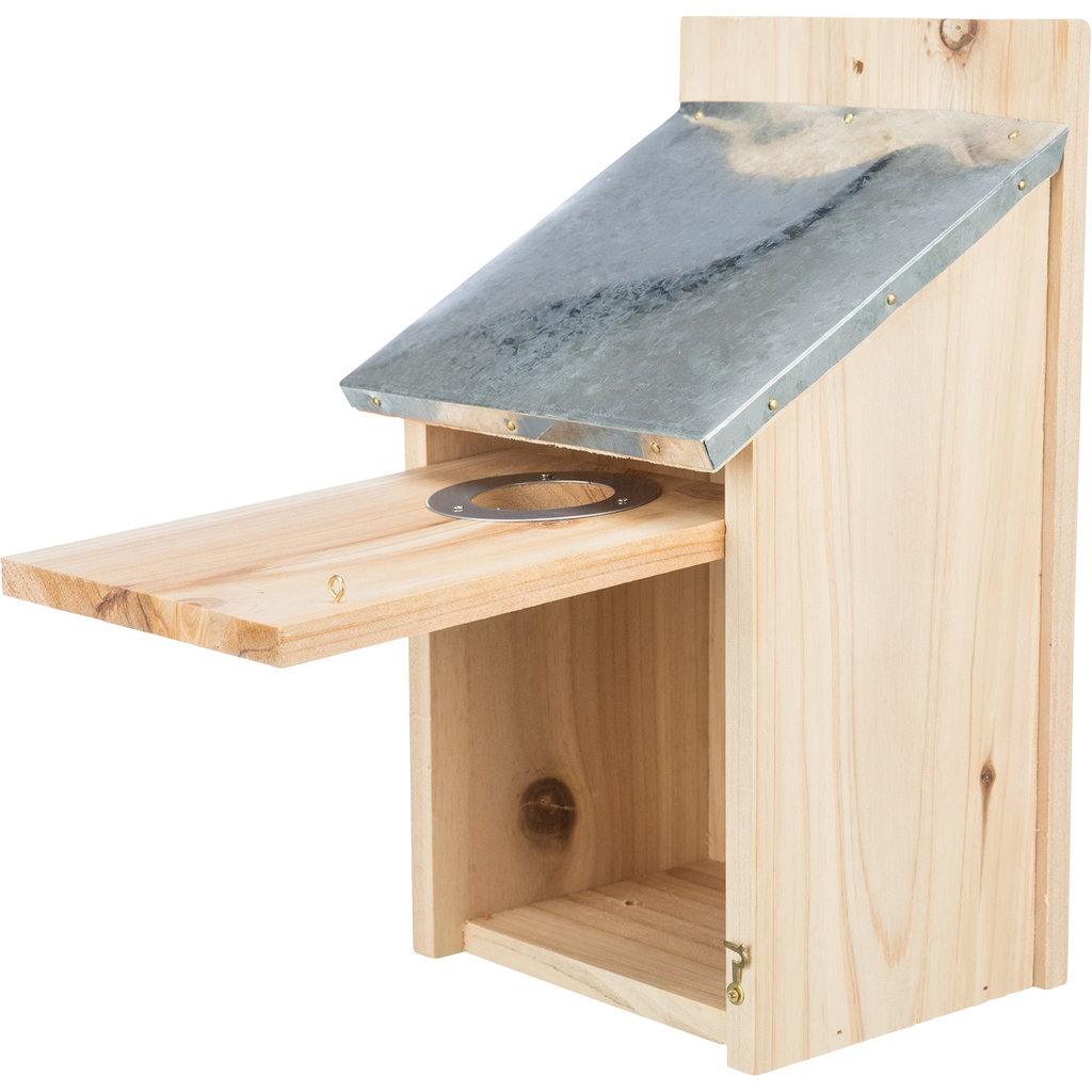 Caja nido para estorninos, madera de pino, 18 × 31 × 16 cm/ø 4.5 cm