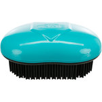 Upholstery and textile brush, TPR, 7 × 10 cm, black/turquoise