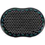 Upholstery and textile brush, TPR, 7 × 10 cm, black/turquoise
