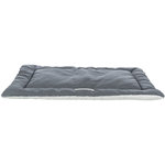 Farello lying mat, plush/wooven fabric, 130 × 85 cm, white-grey/grey