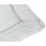 Farello lying mat, plush/wooven fabric, 130 × 85 cm, white-grey/grey