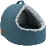Vital Cueva Tonio, 35 × 30 × 40 cm, Azul petróleo/Blanco-Gris