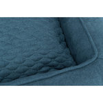 Vital Cama Tonio, cuadrado, 80 × 60 cm, Azul petróleo/Blanco-Gris