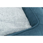 Vital Cama Tonio, cuadrado, 80 × 60 cm, Azul petróleo/Blanco-Gris
