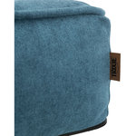 Vital Cama Tonio, cuadrado, 80 × 60 cm, Azul petróleo/Blanco-Gris