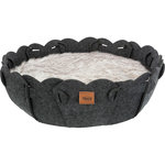 Cama Elli, redonda, fieltro, ø 50 cm, Antracita